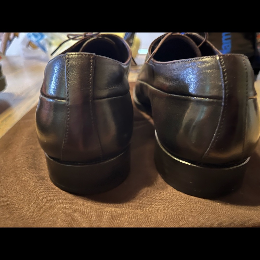 Prada Chocolate Brown Derby Dress Shoes - Picture 6 of 9